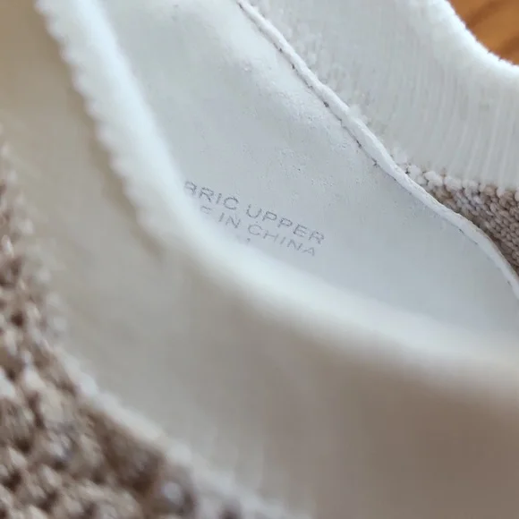 J Slides NYC white/nude Duchess lace-up knitted sneakers - Picture 8 of 14